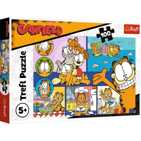 TREFL 16521 Puzzle 100 Leniwy Garfield