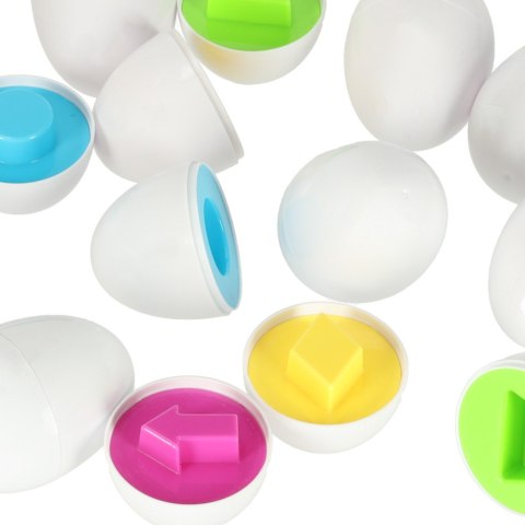 Układanka edukacyjna dopasuj kształty jajka 12 szt. kura