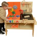 MASTERKIDZ Drewniany Warsztat XXL Montessori STEM z Narzędziami + Akcesoria