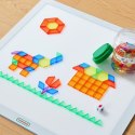 MASTERKIDZ Panel Świetlny LED Zmiana kolorów Pilotem + Klocki Montessori Mozaika 140 el.