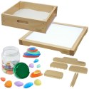 MASTERKIDZ Rama Sensoryczna - Panel LED + Zestaw Akcesoriów Do Zabawy w Piasku