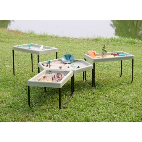 MASTERKIDZ Sześciokątny Stolik Do Zabawy Piaskiem i Wodą Regulowany