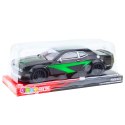 Samochód Sportowy Napęd Błyszcząca Karoseria Czarny Zielone Linie
