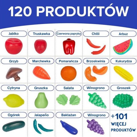 WOOPIE Zestaw do Kuchni Sklepu Warzywa Owoce 120el.
