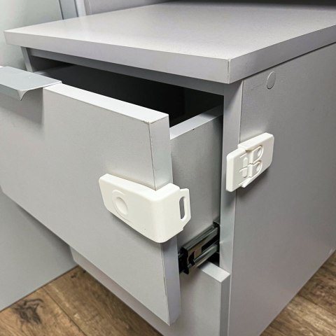 Zabezpieczenie szuflad kątowe wersja 2 białe