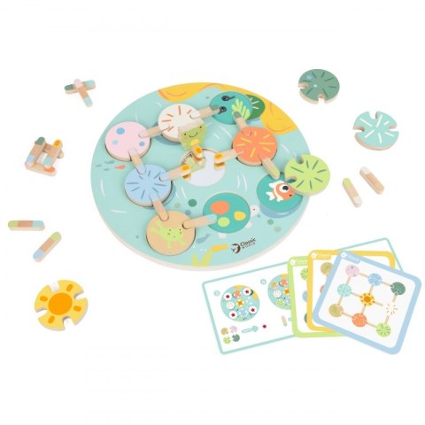 CLASSIC WORLD Gra Sensoryczna Liść Lotosu Dopasuj Kształty i Kolory