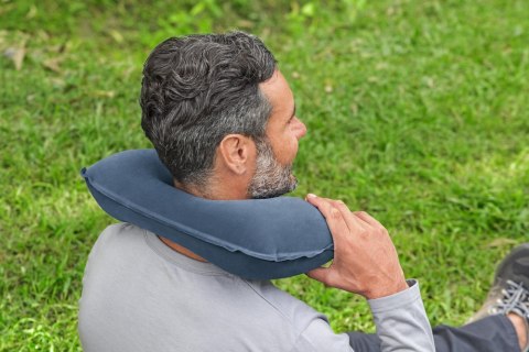 Dmuchana Poduszka Podróżna 46 x 28 cm Rogal Niebieska Bestway 67006