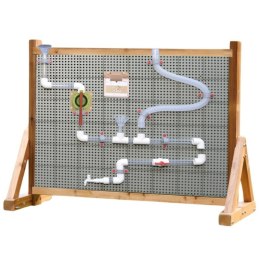 MASTERKIDZ Drewniana Wolnostojąca Tablica XXL Zewnętrzna + Zestaw Toru Wodnego