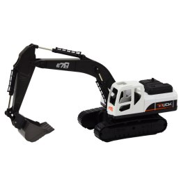 Koparka Gąsienicowa Metalowa Łyżka Ruchome Przeguby Obrót 360° Biała