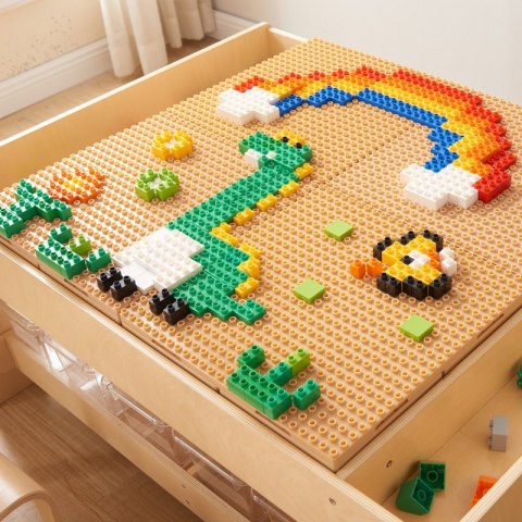 MASTERKIDZ Zestaw Klocków Konstrukcyjnych STEM 135 el. z Nakładką na Panel 4 szt.