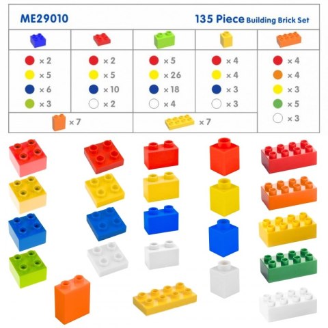 MASTERKIDZ Zestaw Klocków Konstrukcyjnych STEM 135 el. z Nakładką na Panel 4 szt.