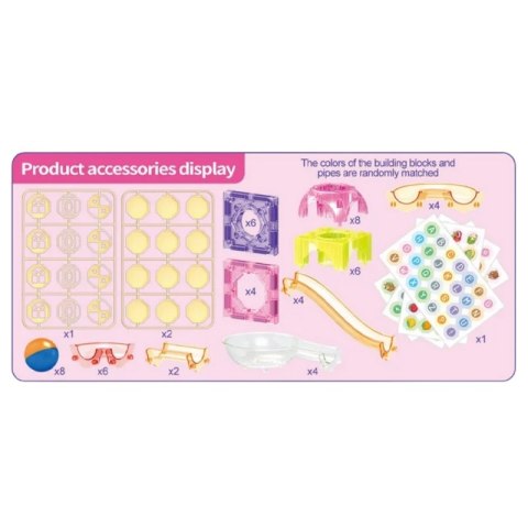 WOOPIE Klocki Magnetyczne Tor Kulkowy Kulodrom 89 el.