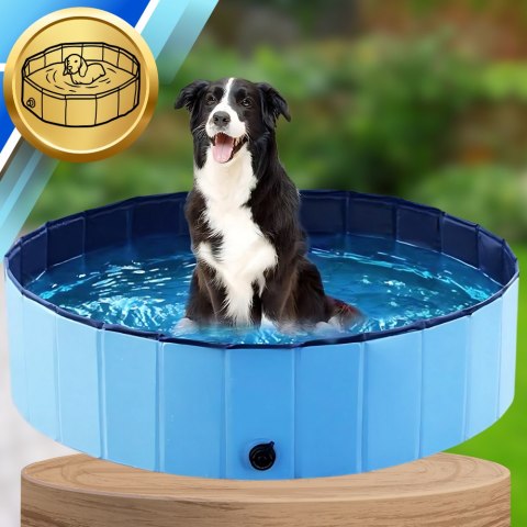 Basen składany dla psa i dzieci 100 x 30 cm turystyczny ogrodowy przenośny łatwe składanie