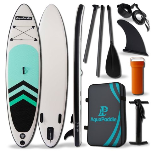 Deska SUP 320 cm AquaPaddle Zestaw Paddleboard + Wiosło + Pompka + Plecak 180 kg