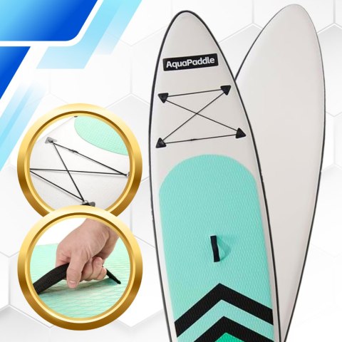 Deska SUP 320 cm AquaPaddle Zestaw Paddleboard + Wiosło + Pompka + Plecak 180 kg