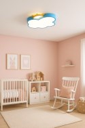Lampa LED sufitowa plafon do pokoju dziecięcego ściemniana + pilot chmurka niebieska
