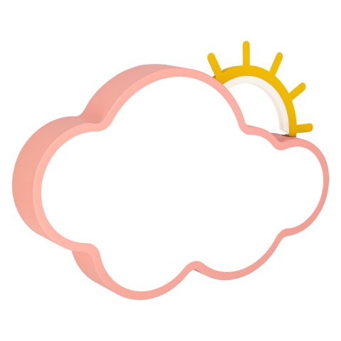 Lampa LED sufitowa plafon do pokoju dziecięcego ściemniana + pilot chmurka różowa