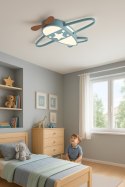 Lampa LED sufitowa plafon do pokoju dziecięcego ściemniana + pilot samolot