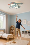 Lampa LED sufitowa plafon do pokoju dziecięcego ściemniana + pilot samolot