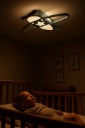 Lampa LED sufitowa plafon do pokoju dziecięcego ściemniana + pilot samolot