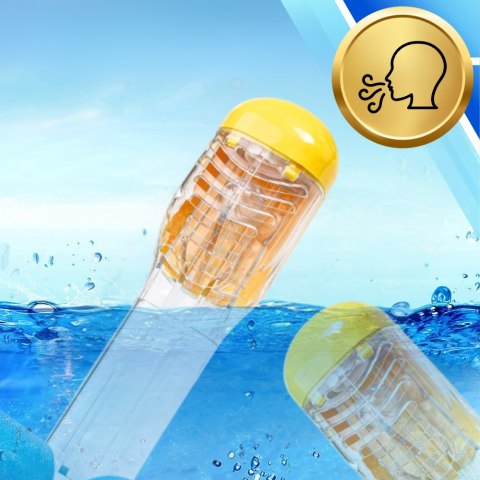 Maska do Nurkowania Pełnotwarzowa S/M Składana do Pływania Snorkelingu BIAŁO NIEBIESKA