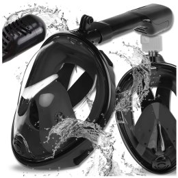 Maska do Nurkowania Pełnotwarzowa S/M Składana do Pływania Snorkelingu CZARNA