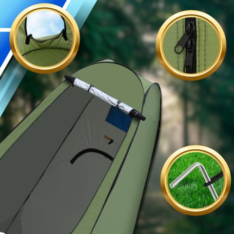 Namiot turystyczny składany Pop-Up prysznicowy toaleta przebieralnia samorozkładający 1,9 x 1,2 x 1,2 m