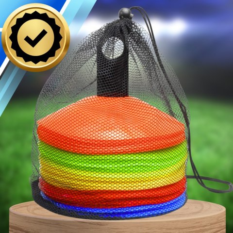 PACHOŁKI TRENINGOWE GRZYBKI PIŁKARSKIE ELASTYCZNE DO PIŁKI NOŻNEJ 50 SZT