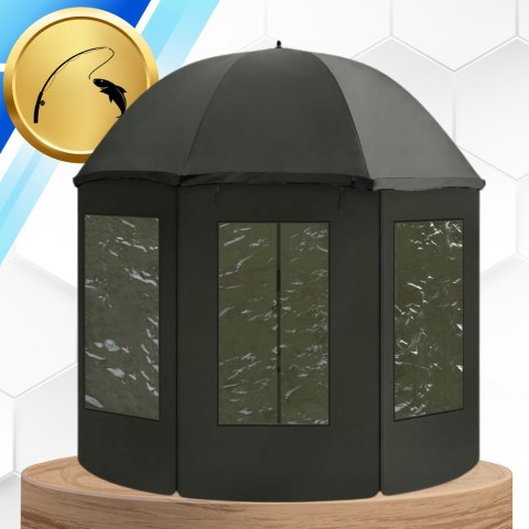 PARASOL WĘDKARSKI NAMIOT NA RYBY PEŁNY Z OSŁONĄ Z BOKAMI WODOODPORNY 240 cm