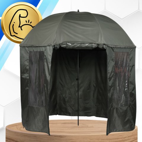 PARASOL WĘDKARSKI NAMIOT NA RYBY PEŁNY Z OSŁONĄ Z BOKAMI WODOODPORNY 240 cm
