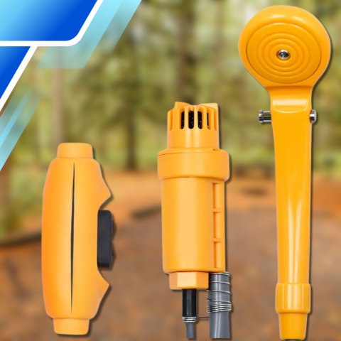 Prysznic turystyczny kempingowy przenośny biwakowy zasilany 12V samochodowy