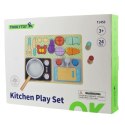 TOOKY TOY Drewniana Kuchnia z Akcesoriami - Zestaw Małego Kucharza
