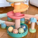 TOOKY TOY Drewniany Muzyczny Tor Kulkowy Kulodrom 44 el. Pastelowe