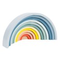 TOOKY TOY Pastelowa Układanka Drewniane Klocki Montessori Tęcza