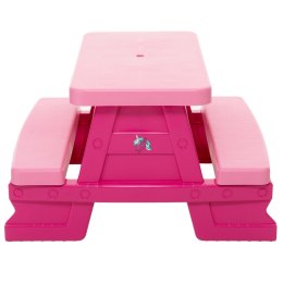 Zestaw Stolik Ogrodowy z Ławeczkami Dla Dzieci Dorex Różowy