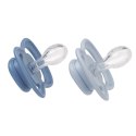 B.BOX BB300308 Smoczek dla noworodka i niemowlaka 2 szt symetryczny silikonowy 0-6m niebieski/błękit