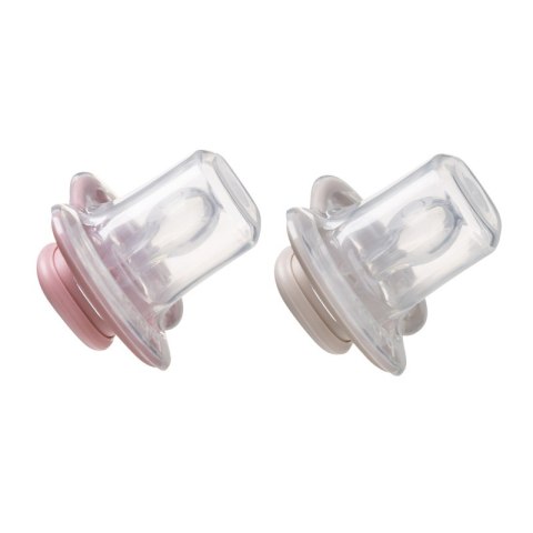 B.BOX BB300309 Smoczek dla noworodka i niemowlaka 2 szt symetryczny silikonowy 0-6m jagoda/róż