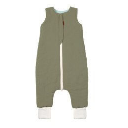 Hi Little One śpiworek dwustronny z nogawkami TOG 1,5 BIO muślin SLIM BAG GREEN HUNTER/MINT roz M
