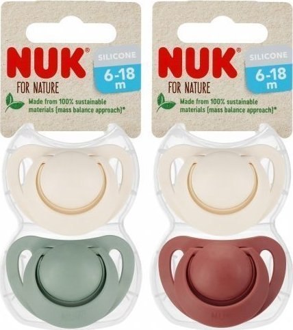 NUK 736952 Smoczek uspokajający 6-18 NATURE 2 szt