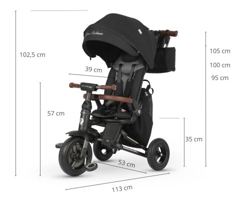 Qplay Rowerek Trójkołowy Nova Deluxe Black