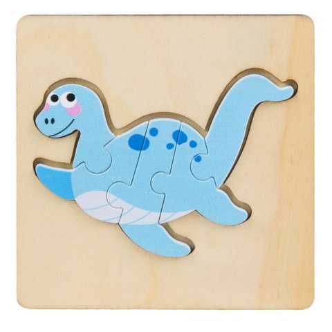 Układanka Drewniana Puzzle Kolorowa 11 x 11cm Mix