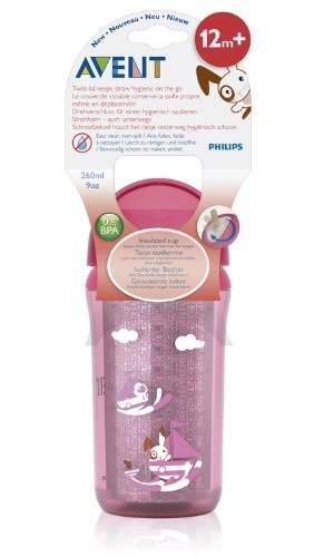 Philips Avent Nowy Kubek termiczny ze słomką 12m+ Scf766/00