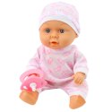 Lalka Bobas W Nosidełku Piżamka Czapeczka Smoczek Różowe