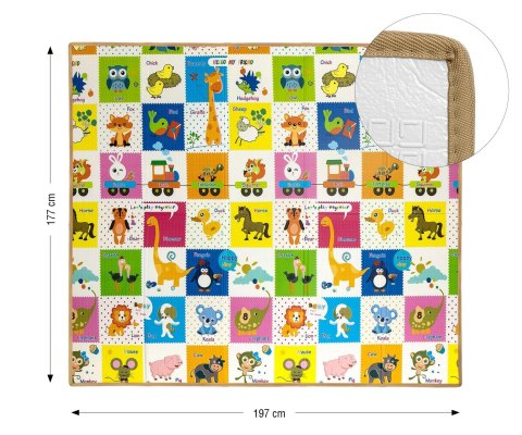 MILLY MALLY 6435 Mata piankowa składana play Colourful Animals T1