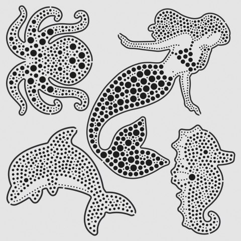 Zestaw do malowania kropkami Syrenka