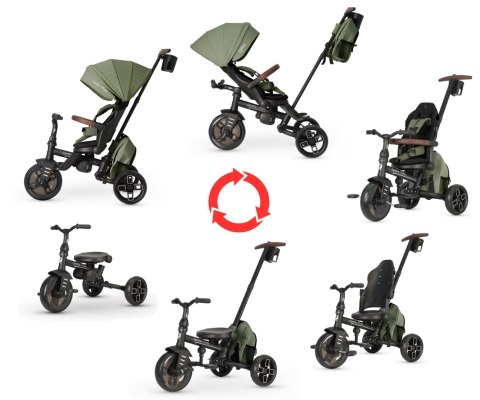 MILLY MALLY 6301 Qplay Rowerek Trójkołowy Comfo Max Olive Green