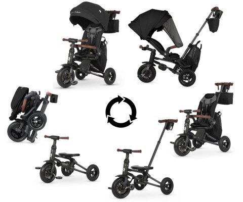 MILLY MALLY 6308 Qplay Rowerek Trójkołowy Nova Deluxe Black