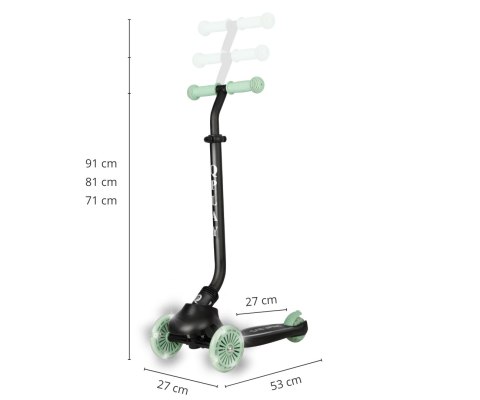 MILLY MALLY 6309 Qplay Hulajnoga Sema Evo 3w1 Green