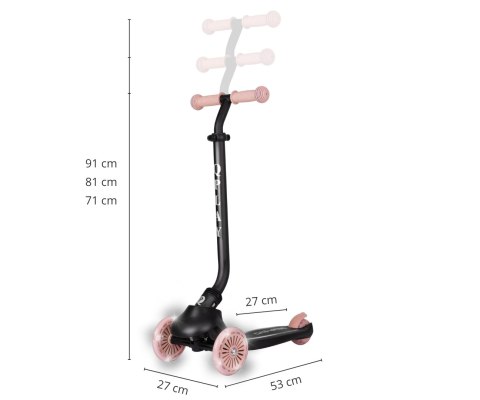 MILLY MALLY 6310 Qplay Hulajnoga Sema Evo 3w1 Coral Pink