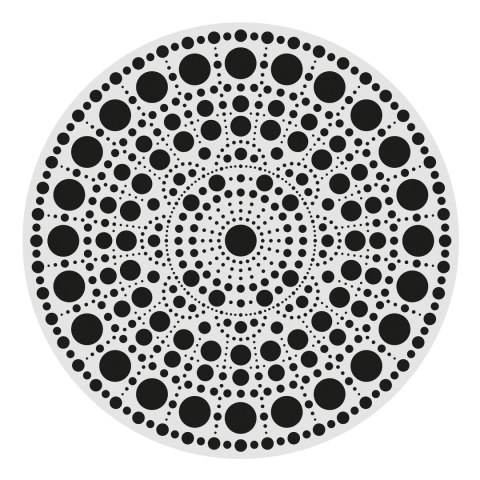 Malowanie kropkami DUO Koło 20 cm